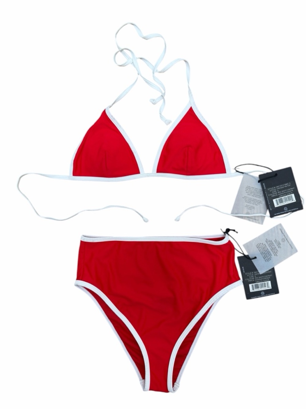 It’s Now Cool Duo Red White Bikini Set Size Small
